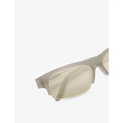 Retro Super Future Womens Nebbia Scatto Rectangular-frame Acetate Sunglasses In Gray