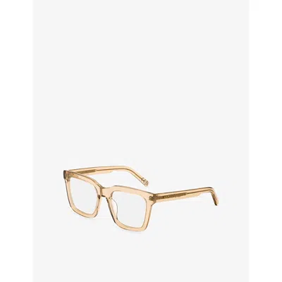 Retro Super Future Womens Aalto Resin Square-frame Acetate Optical Glasses In Neutral