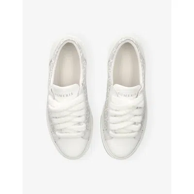 Numeris Mens Grey/light Signet Canvas Trainers Eur 41 / 7 Uk In Gray