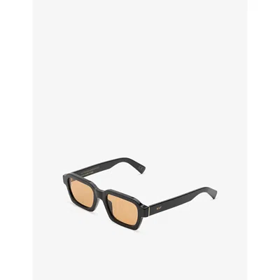 Retro Super Future Womens Caro Refined Square-frame Acetate Sunglasses In Black