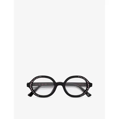Retro Super Future Womens Black Marni Nakagin Tower Round-frame Optical Glasses In Black