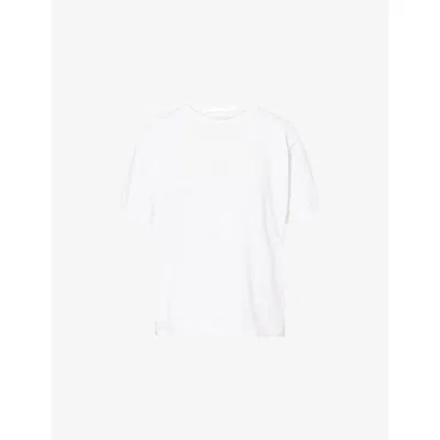 Khaite Womens White Mae Short-sleeves Cotton-jersey T-shirt In White