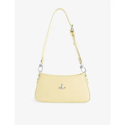 Vivienne Westwood Mens Pastel Yellow Tasha Faux-leather Shoulder Phone Bag In Yellow