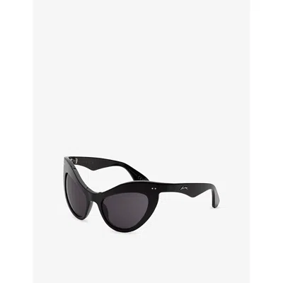 Retro Super Future Womens Black Marni Holoholona Cat-eye Acetate Sunglasses In Black