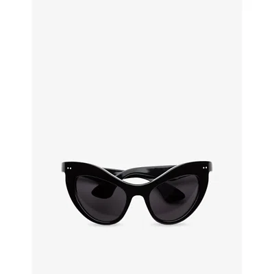 Retro Super Future Womens Black Marni Holoholona Cat-eye Acetate Sunglasses In Black