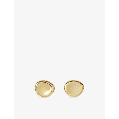 Joseph Womens Gilded Gold Medium Bean Metal Earrings In Gold