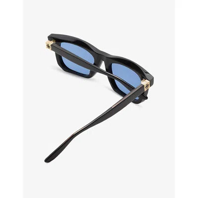 Retro Super Future Womens Black Gonzalo Square-frame Acetate Sunglasses In Black