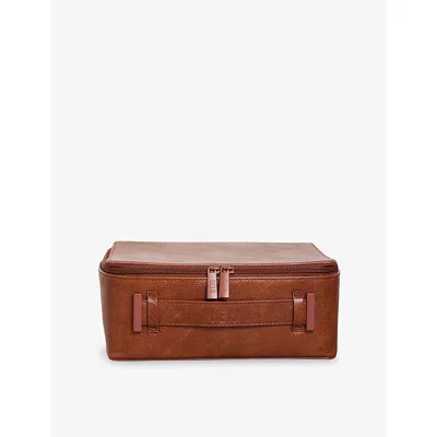 Beis Womens Maple The Cosmetic Leather Case In Brown