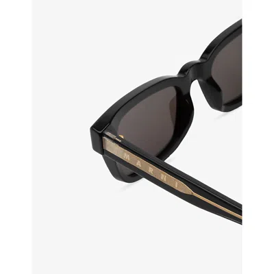 Retro Super Future Womens Black Marni Floosa Square-frame Acetate Sunglasses In Black