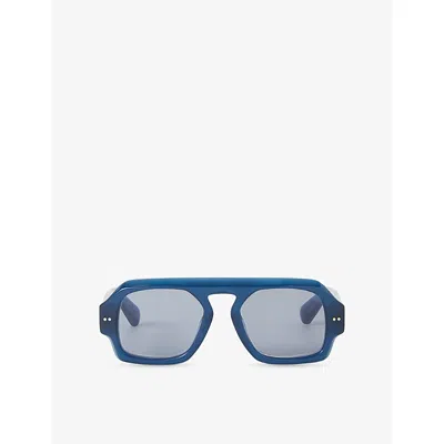 Joseph Womens Indigo Talba Aviator Acetate Sunglasses In Blue