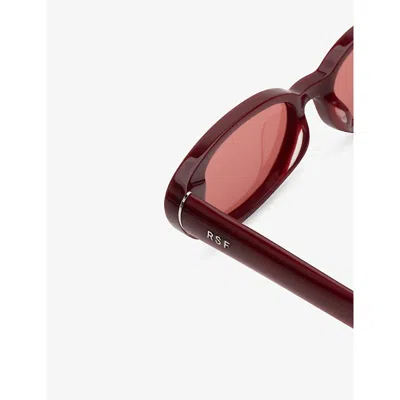 Retro Super Future Womens Vega Bordeaux Acetate Sunglasses In Burgundy