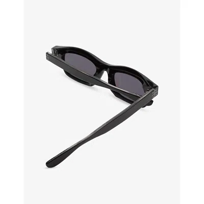 Retro Super Future Womens Black Max Rectangle-frame Acetate Sunglasses In Black