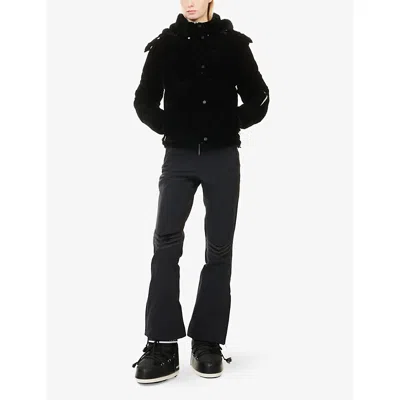 My Sunday Ski Womens Black Lumière Velvet Ski Jacket In Black