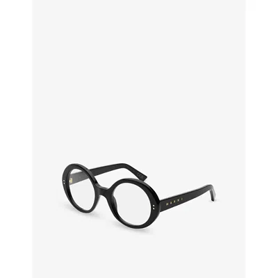 Retro Super Future Womens Black Marni Eobilo Round-frame Acetate Optical Glasses In Black