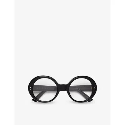 Retro Super Future Womens Black Marni Eobilo Round-frame Acetate Optical Glasses In Black