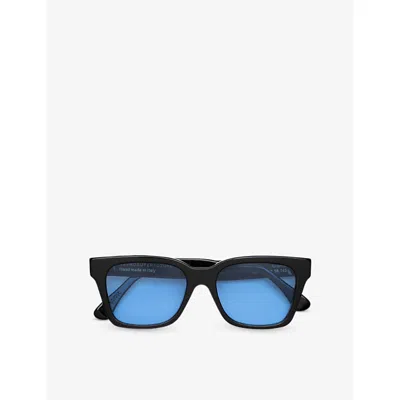 Retro Super Future Womens America Azure Square-frame Acetate Sunglasses In Blue