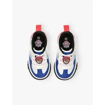 Ground Up White/oth Kids' Paw Patrol Court Leather Trainers Eur 25 /7.5 Uk In White