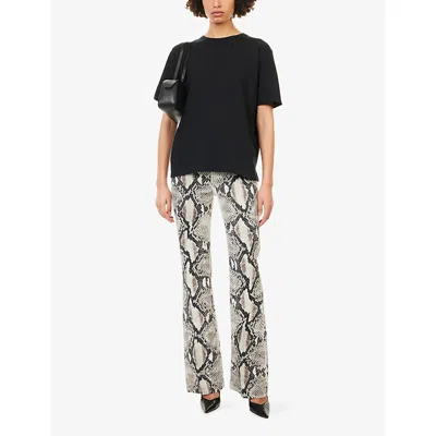 Khaite Womens Black Mae Short-sleeves Cotton-jersey T-shirt Xs In Black