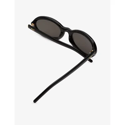 Retro Super Future Womens Cherry Black Oval-frame Acetate Sunglasses In Black