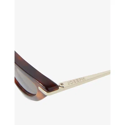 Joseph Womens Tortoise Laarous Cat-eye Acetate Sunglasses In Brown