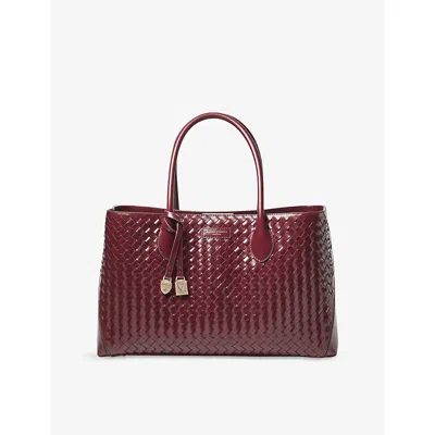 Aspinal Of London Womens Burgundy London Leather Tote Bag In Burgundy