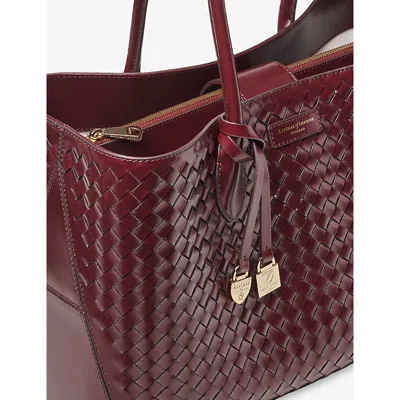 Aspinal Of London Womens Burgundy London Leather Tote Bag In Burgundy