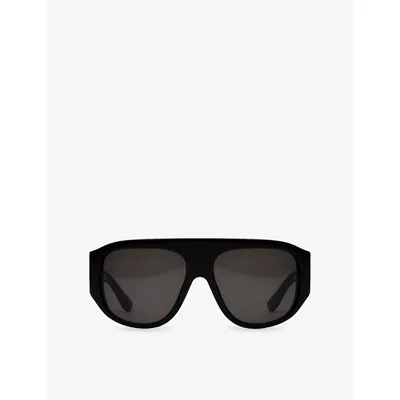 Retro Super Future Womens Black Biscotto Aviator-frame Acetate Sunglasses In Black
