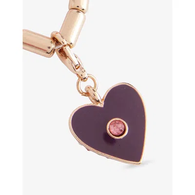 Stych Accessories Multi Lght June Birthstone And Month Zinc And Acrylic Charm Necklac In Gold