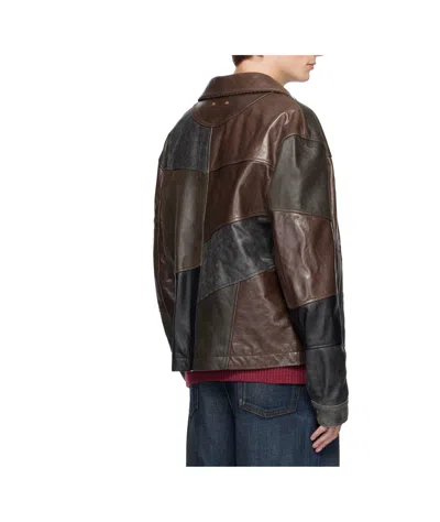 Andersson Bell Patchwork Leather Jacket In Multi