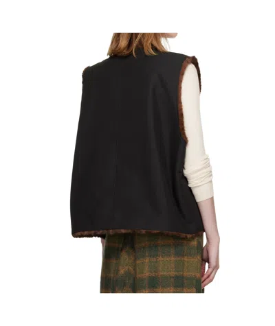 Andersson Bell Black Collarless Pocket Vest In Black