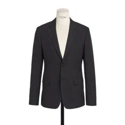 Dior Long-sleeved Suit Jacket In Black