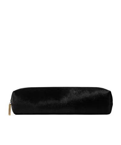 Khaite Kye Calf Hair Clutch In Black