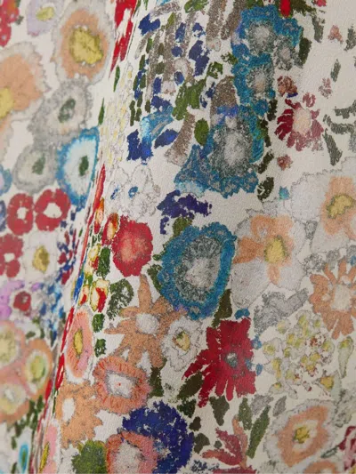 Khaite Taja Floral-print Silk-chiffon Dress In Multi