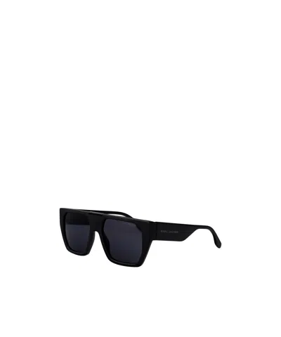 Marc Jacobs Geometric Frame Sunglasses In Black
