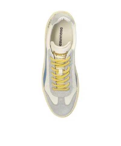Dsquared2 Sneakers Contrast Panel Flat Sole Round Toe In Multi