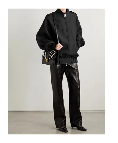 Khaite Sigi Wool And Silk-blend Faille Jacket In Black