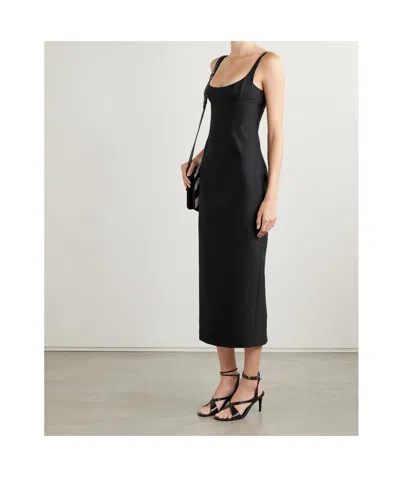 Khaite Lotte Midi Dress In Black
