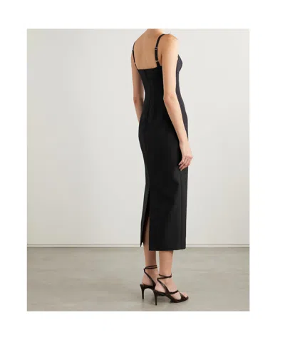 Khaite Lotte Midi Dress In Black