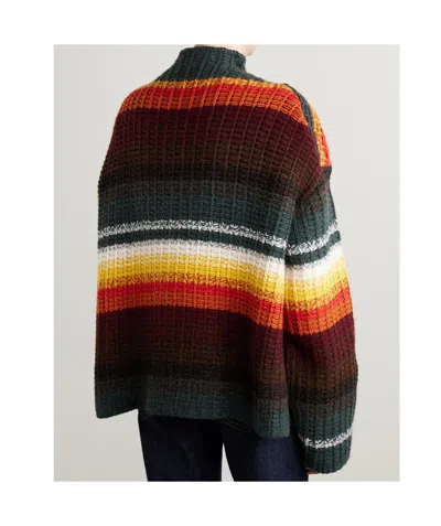 Khaite Yanis Oversized Ribbed Striped Cashmere Sweater In Multi