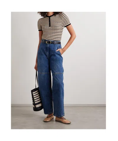 Doen Short Sleeve Knitted Short Sleeve In Brown