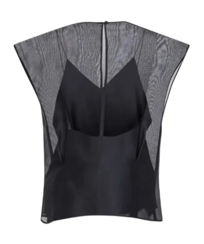 Khaite Short-sleeves Blouse In Black