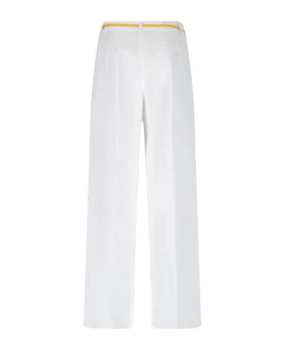 Aspesi Relaxed Fit Straight-leg Trousers With Drawstring In White