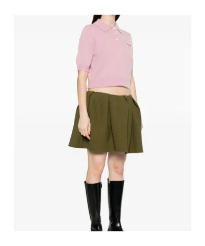 Marni Short-sleeved Knitted Shirt In Pink