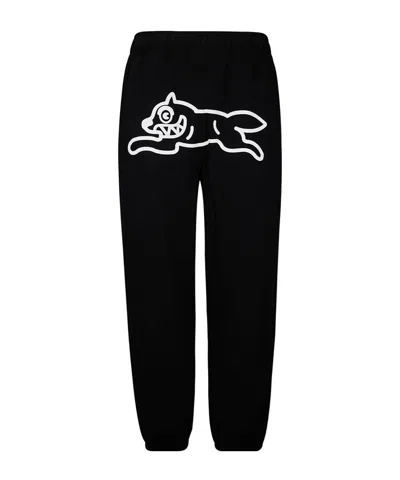 Icecream Elastic Waist Casual Pants In Black