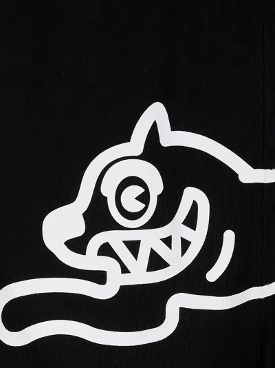 Icecream Elastic Waist Casual Pants In Black