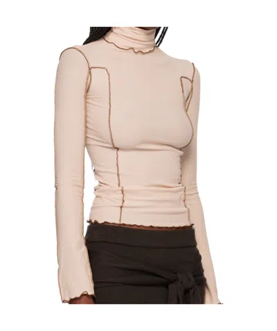 Baserange Pink Omato Turtleneck In Neutral