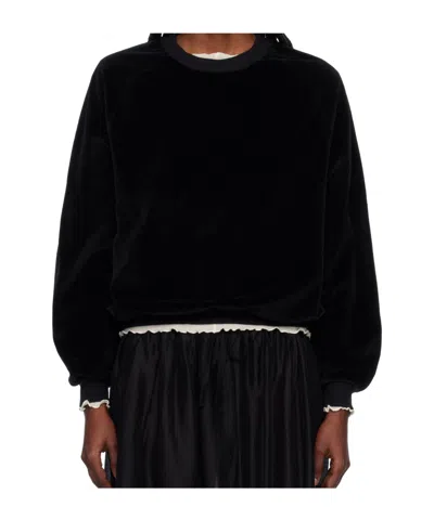 Baserange Crew Neck Sweatshirt In Black