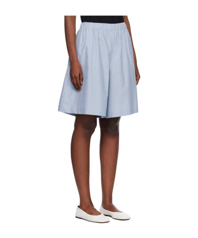 Baserange Elastic Waist Shorts In Blue