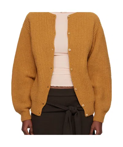 Baserange Long-sleeved Cardigan Sweater In Brown