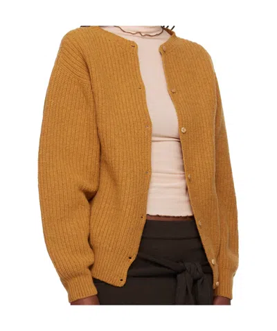 Baserange Long-sleeved Cardigan Sweater In Brown